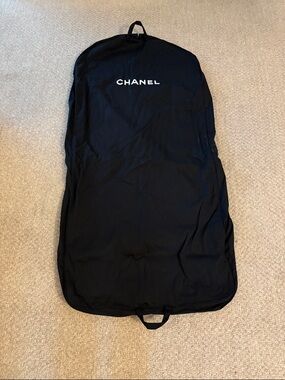 Chanel garment bag- with zipper, floss in half- perfect never used